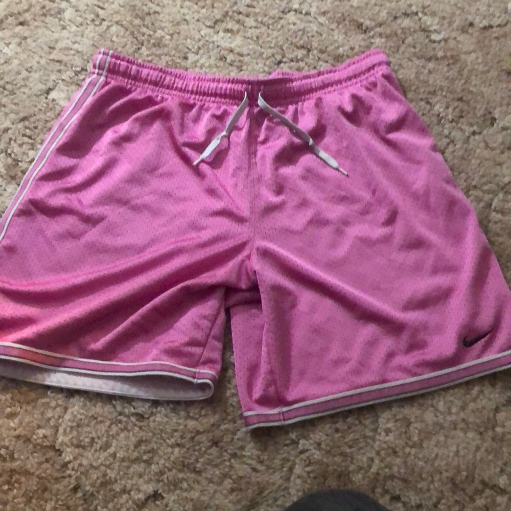 Pink nike mesh basketball shorts
